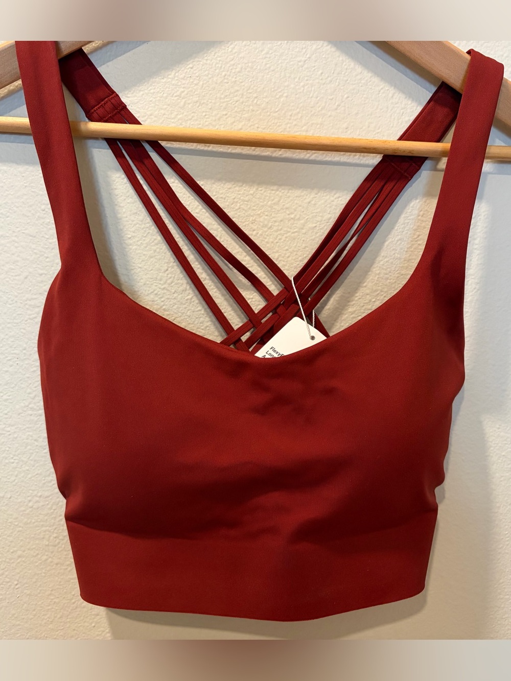 Lululemon Cranberry Charm Flexy Flex Yoga Bra Size Small Medium NWT